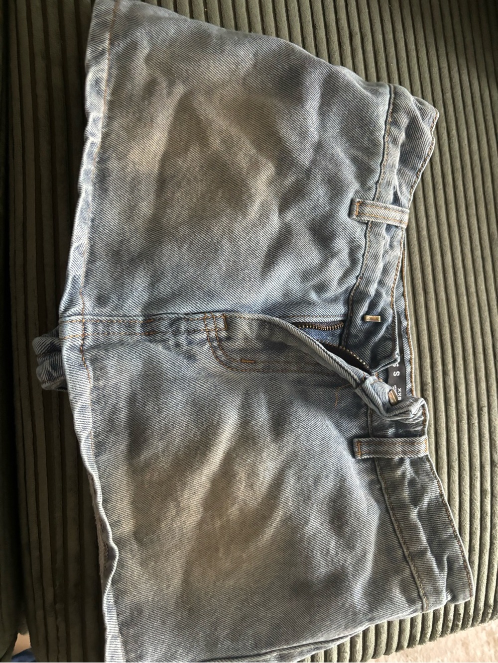 Lioness Light Blue Denim Mini Skirt